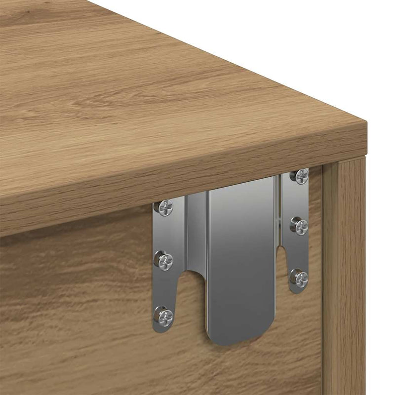 vidaXL Falipolc fiókokkal artisian tölgy 60x26,5x15 cm műszaki fa