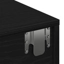 vidaXL Falipolc fiókokkal fekete 80x33x17 cm műszaki fa