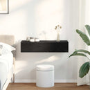 vidaXL Falipolc fiókokkal fekete 80x33x17 cm műszaki fa