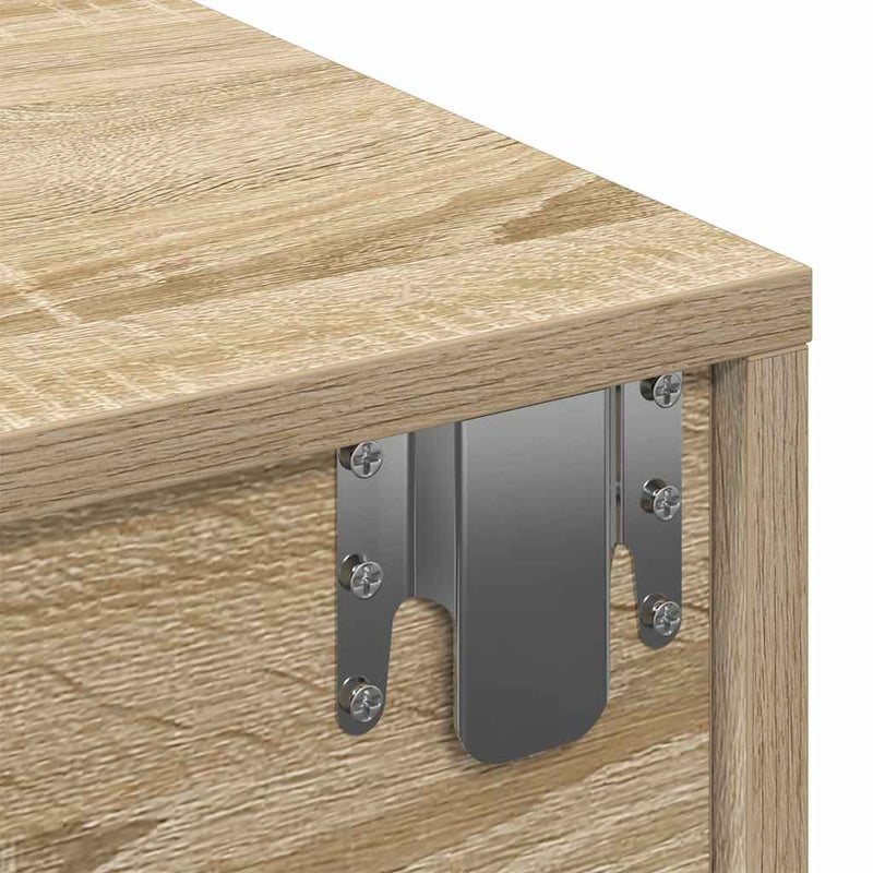 vidaXL Falipolc fiókokkal sonoma tölgy 80x33x17 cm műszaki fa