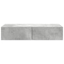 vidaXL Falipolc fiókokkal betonszürke 80x33x17 cm műszaki fa