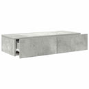 vidaXL Falipolc fiókokkal betonszürke 80x33x17 cm műszaki fa