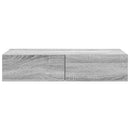 vidaXL Falipolc fiókokkal szürke sonoma 80x33x17 cm műszaki fa