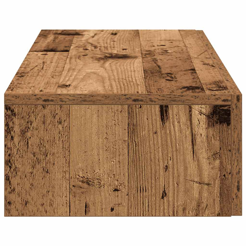 vidaXL Falipolc fiókokkal régi fa 80x33x17 cm műszaki fa