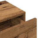 vidaXL Falipolc fiókokkal régi fa 80x33x17 cm műszaki fa