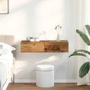 vidaXL Falipolc fiókokkal régi fa 80x33x17 cm műszaki fa