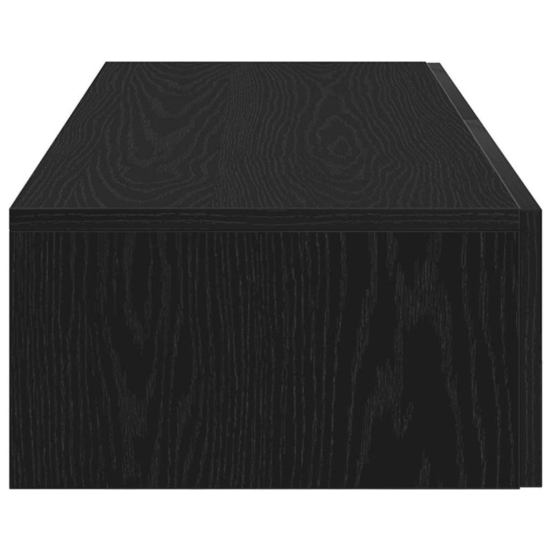 vidaXL Falipolc fiókokkal fekete 100x36x19 cm műszaki fa