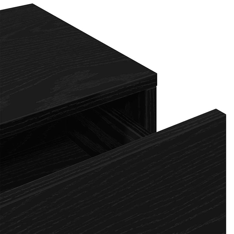 vidaXL Falipolc fiókokkal fekete 100x36x19 cm műszaki fa