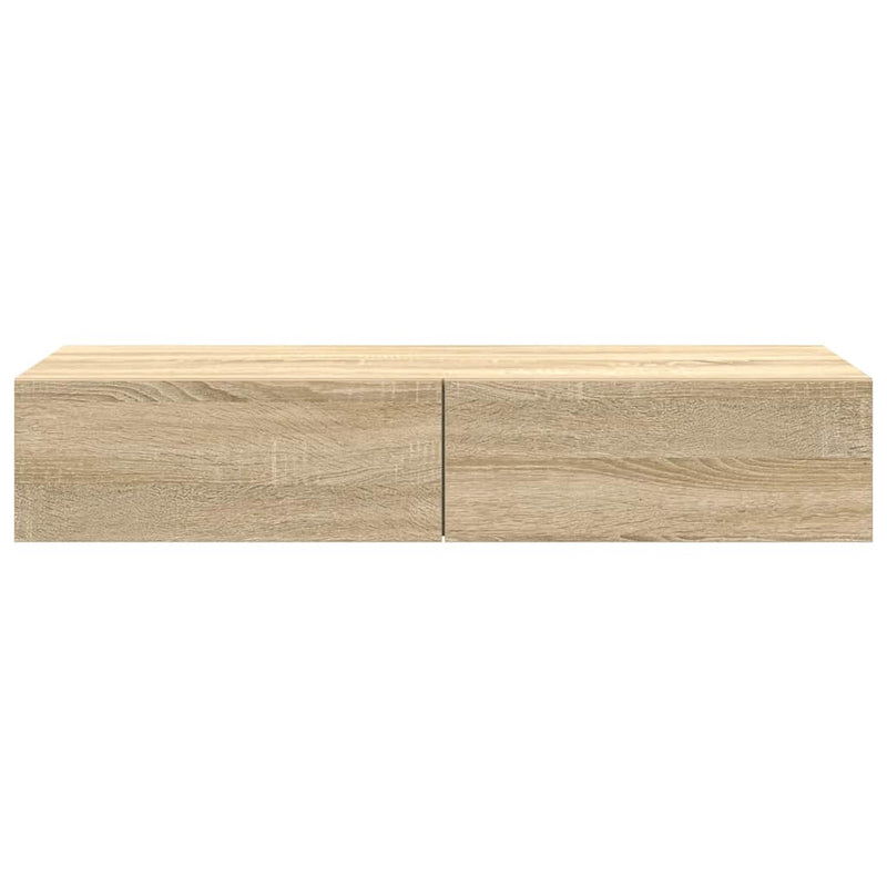 vidaXL Falipolc fiókokkal sonoma tölgy 100x36x19 cm műszaki fa