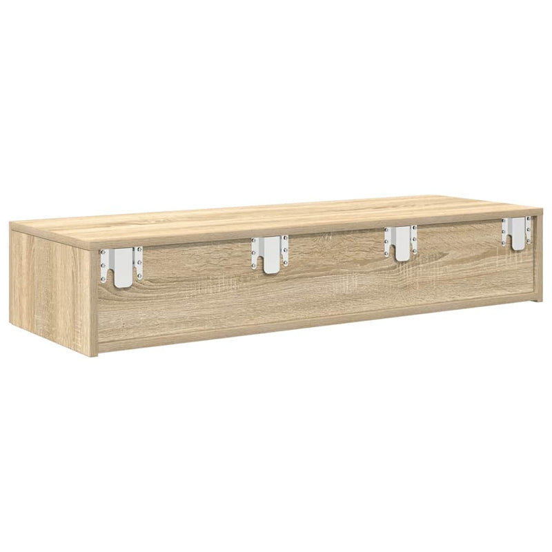 vidaXL Falipolc fiókokkal sonoma tölgy 100x36x19 cm műszaki fa