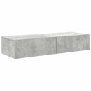 vidaXL Falipolc fiókokkal betonszürke 100x36x19 cm műszaki fa