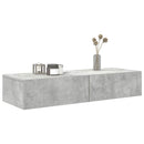 vidaXL Falipolc fiókokkal betonszürke 100x36x19 cm műszaki fa