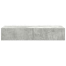 vidaXL Falipolc fiókokkal betonszürke 100x36x19 cm műszaki fa