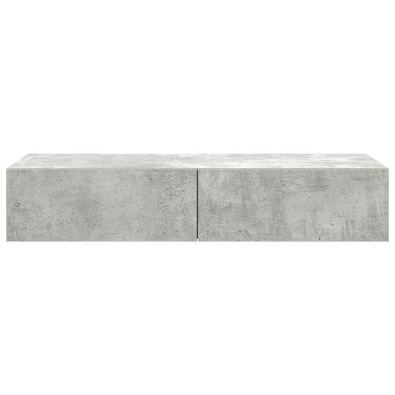 vidaXL Falipolc fiókokkal betonszürke 100x36x19 cm műszaki fa
