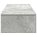 vidaXL Falipolc fiókokkal betonszürke 100x36x19 cm műszaki fa