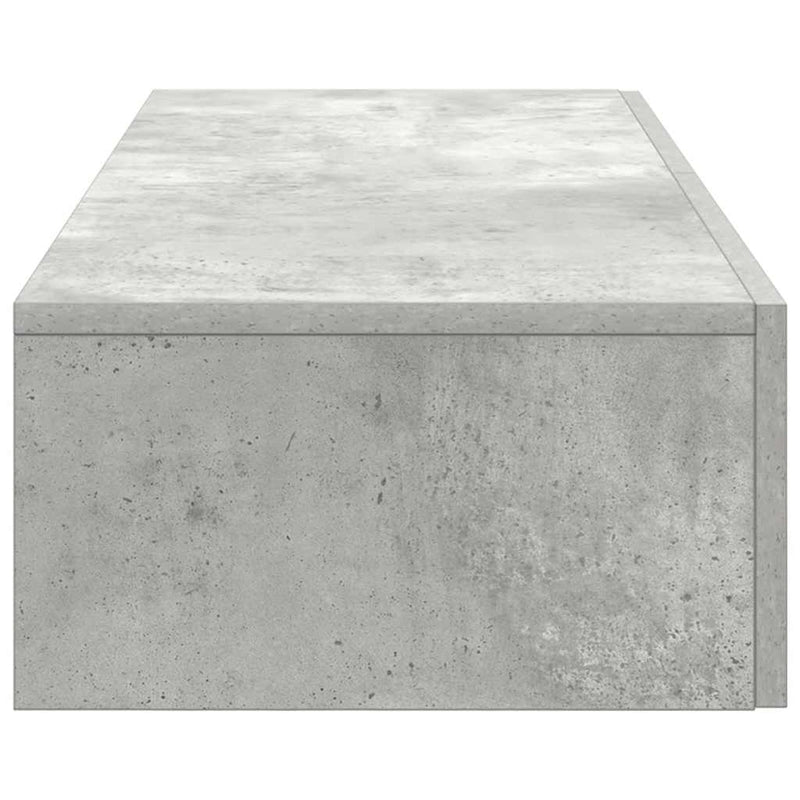vidaXL Falipolc fiókokkal betonszürke 100x36x19 cm műszaki fa