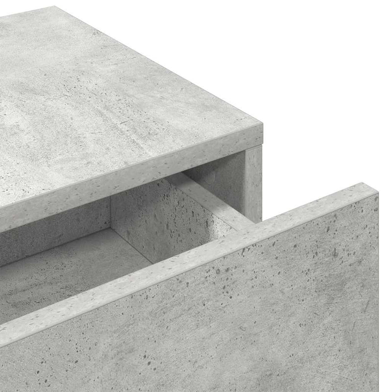 vidaXL Falipolc fiókokkal betonszürke 100x36x19 cm műszaki fa