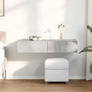 vidaXL Falipolc fiókokkal betonszürke 100x36x19 cm műszaki fa