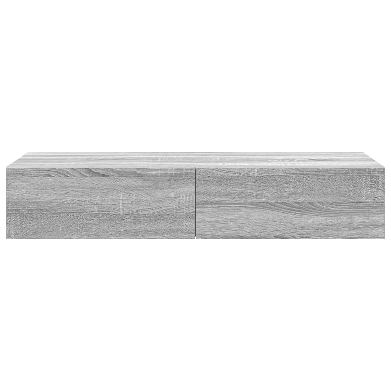 vidaXL Falipolc fiókokkal szürke sonoma 100x36x19 cm műszaki fa