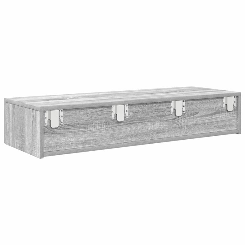 vidaXL Falipolc fiókokkal szürke sonoma 100x36x19 cm műszaki fa