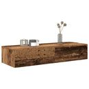 vidaXL Falipolc fiókokkal régi fa 100x36x19 cm műszaki fa