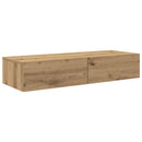 vidaXL Falipolc fiókokkal artisian tölgy 100x36x19 cm műszaki fa