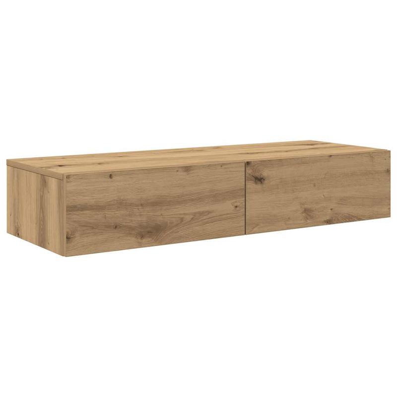 vidaXL Falipolc fiókokkal artisian tölgy 100x36x19 cm műszaki fa