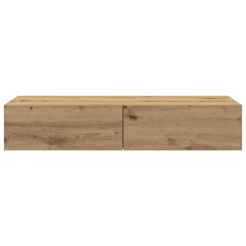 vidaXL Falipolc fiókokkal artisian tölgy 100x36x19 cm műszaki fa