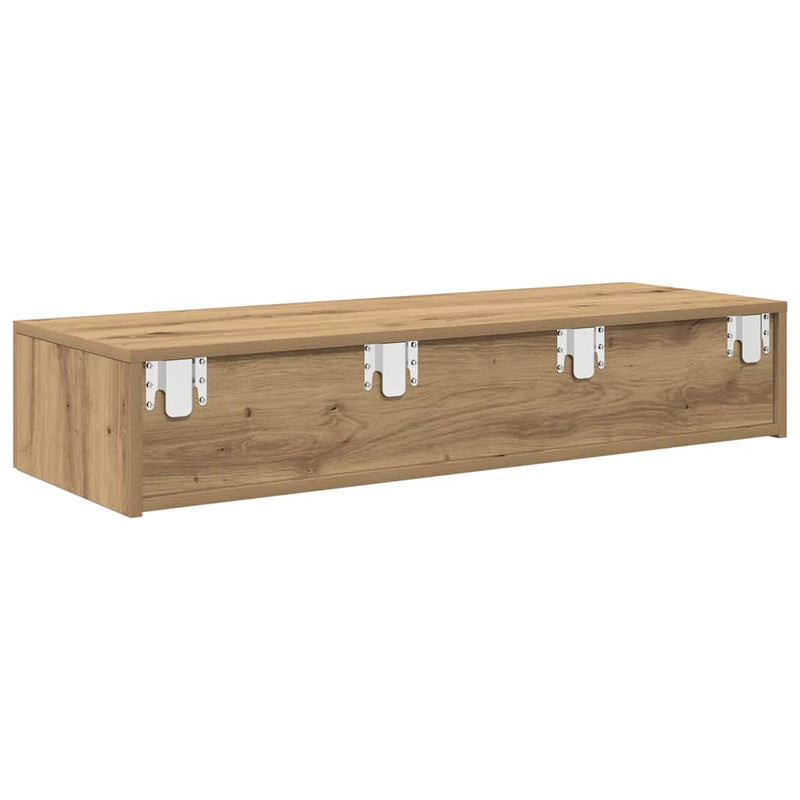vidaXL Falipolc fiókokkal artisian tölgy 100x36x19 cm műszaki fa