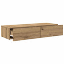 vidaXL Falipolc fiókokkal artisian tölgy 100x36x19 cm műszaki fa