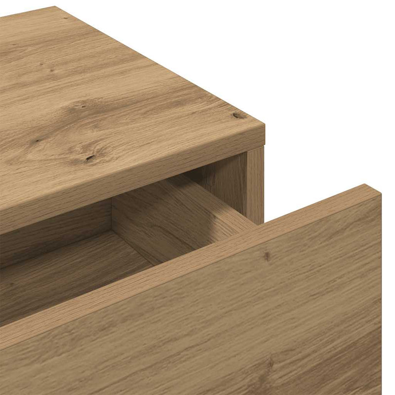vidaXL Falipolc fiókokkal artisian tölgy 100x36x19 cm műszaki fa