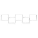 vidaXL fehér szerelt fa fali kockapolc 5 rekeszes színű