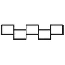 vidaXL fekete szerelt fa fali kockapolc 5 rekeszes színű