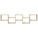 vidaXL sonoma tölgyszínű szerelt fa fali kockapolc 5 rekeszes színű