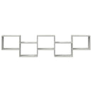 vidaXL betonszürke szerelt fa fali kockapolc 5 rekeszes színű