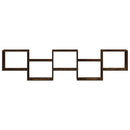 vidaXL füstös tölgy színű szerelt fa fali kockapolc 5 rekeszes színű