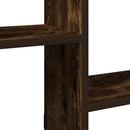 vidaXL füstös tölgy színű szerelt fa fali kockapolc 5 rekeszes színű