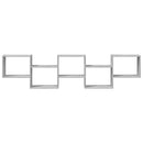 vidaXL szürke sonoma színű szerelt fa fali kockapolc 5 rekeszes színű