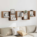 vidaXL antik fa színű szerelt fa fali kockapolc 5 rekeszes színű