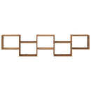 vidaXL antik fa színű szerelt fa fali kockapolc 5 rekeszes színű