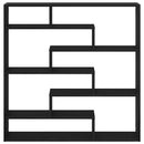 vidaXL fekete szerelt fa fali kockapolc 7 rekeszes színű