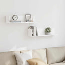 vidaXL 2 db fehér szerelt fa fali polc 75 x 16,5 x 16,5 cm