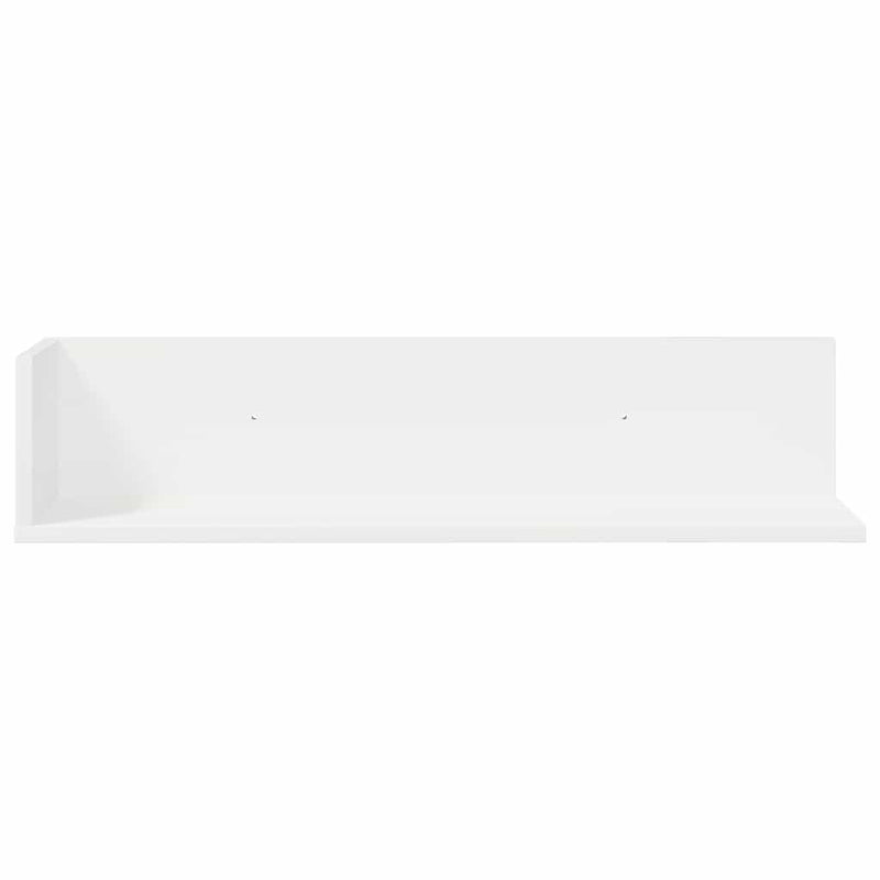 vidaXL 2 db fehér szerelt fa fali polc 75 x 16,5 x 16,5 cm