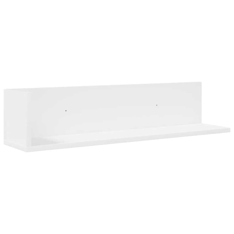 vidaXL 2 db fehér szerelt fa fali polc 75 x 16,5 x 16,5 cm