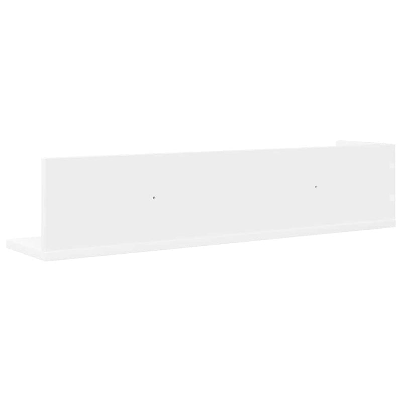 vidaXL 2 db fehér szerelt fa fali polc 75 x 16,5 x 16,5 cm