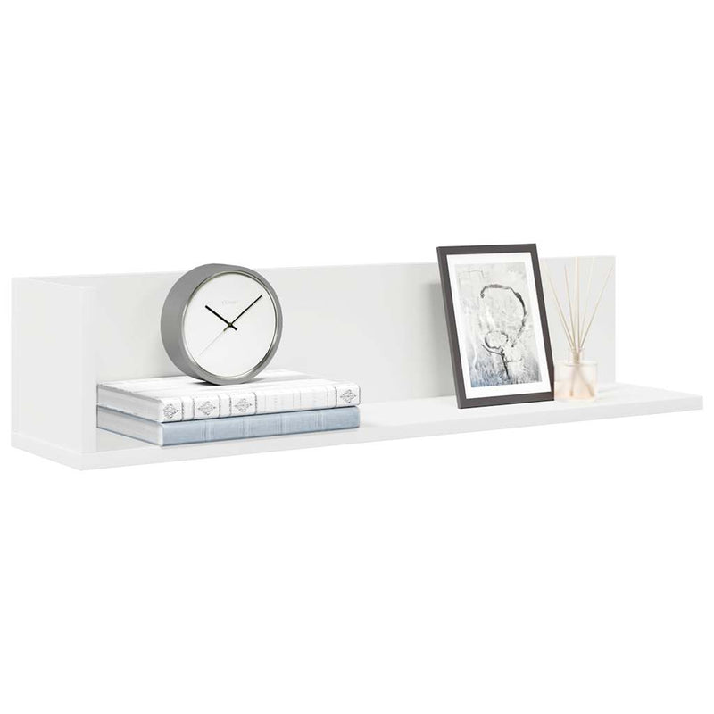 vidaXL 2 db fehér szerelt fa fali polc 75 x 16,5 x 16,5 cm