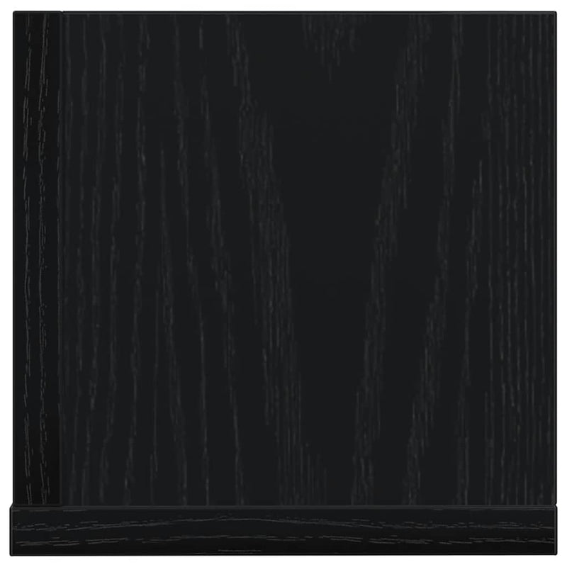 vidaXL 2 db fekete szerelt fa fali polc 75 x 16,5 x 16,5 cm
