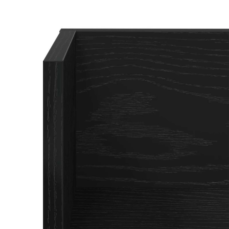 vidaXL 2 db fekete szerelt fa fali polc 75 x 16,5 x 16,5 cm
