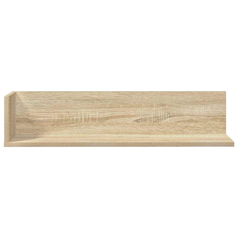 vidaXL 2 db sonoma tölgy színű szerelt fa fali polc 75 x 16,5 x 16,5cm