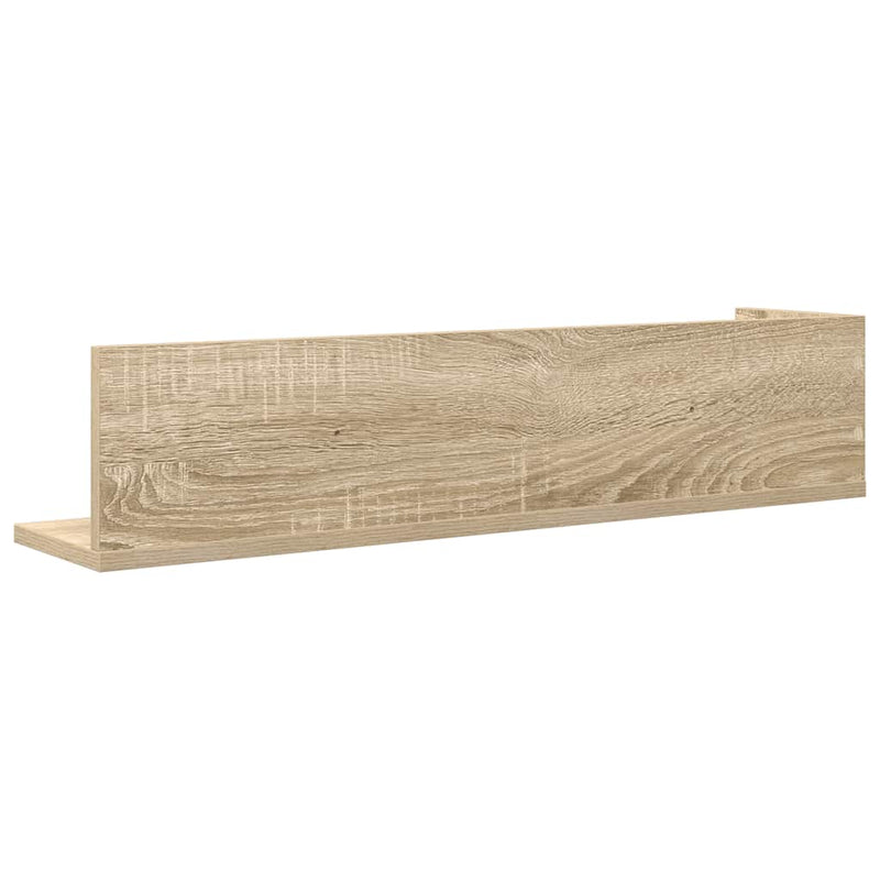 vidaXL 2 db sonoma tölgy színű szerelt fa fali polc 75 x 16,5 x 16,5cm